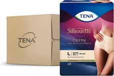 TENA Lady Silhouette Pants Plus Creme Large x 6 Packs of 8 Incontinence Pants