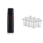 Thermos 185511 Light and Compact Flask, Midnight Blue, 500 ml & Tommee Tippee Milk Powder Dispensers, 6 Pack