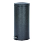 Daewoo Glace Noir Kitchen Bin,Sturdy Trash Can with Foot Pedal, Made from Oxidation Resistant Tin Metal, Hygienic Design Prevents Spreading Germs, 64.4cm, Black, 30L
