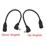 Up And Down Câble adaptateur Mini USB coudé , Extension mâle-femelle à 5 broches, câble court 0.2m 20cm Nipseyteko