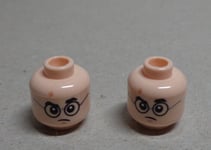 Lego Parts & Pieces  6350822 Harry Potter Minifigure Head Glasses Face x2