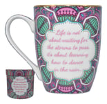 Mug with Wording"Life is not About Waiting for The Storms to Pass, It's About Learning How to Dance in The rain." with Matching Gift Box