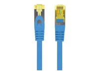 Lanberg - Patch-Kabel - Rj-45 (Hane) Till Rj-45 (Hane) - 3 M - 6 Mm - S/Ftp - Cat 6A - Halogenfri, Hakfri, Tvinnad - Blå