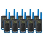 Motorola TALKABOUT T62 Ten Pack Two Way Radios in Blue