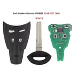 434mhz Smart Fjärrkontroll Bilnyckel Fob för Saab 93 95 9-3 9-5 2003-2010 Ltqsaam433tx Id46 Chip Ersättning Mjukt Skal Skal med blad Skal med blad