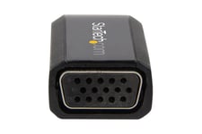 StarTech.com HDMI to VGA Adapter - Aux Audio Output - Compact - 1920x1200 - HDMI to VGA (HD2VGAMICRA) - video transformer - sort