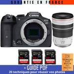 Canon EOS R7 + RF 70-200mm F4 L IS USM + 3 SanDisk 64GB Extreme PRO UHS-II SDXC 300 MB/s + Guide PDF ""20 techniques pour r?ussir vos photos