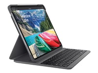 Logitech Slim Folio Pro - Clavier et étui - rétroéclairé - Bluetooth - QWERTZ - Suisse - pour Apple 11-inch iPad Pro (1ère génération)