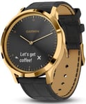 Garmin Watch Vivomove HR Premium Gold Black Leather D