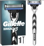 3x Mens Gillette Mach 3 Razor Handle + 1 Shaving Blade Head Precision Cut Steel