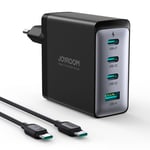 Väggladdare - 3st USB-C + 1st USB-A - PD - GaN - 100W - Black