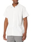 Emporio Armani Men's Lightweight Snap Front Utility Workwear Button Down Shirt, White, XL