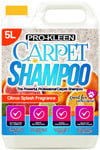 Carpet Cleaning Shampoo Odour Remover Citrus Fragrance 1 x 5L