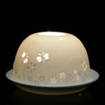 Nordic Lights Bees & Flowers Bone Porcelain Candle Shade Tea Light Holder Gift