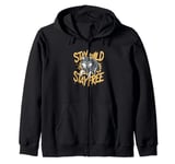 Stay Wild Stay Free Wolf Hunting Express Yourself Travel Zip Hoodie
