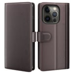 Äkta Läder Fodral till iPhone 13 Pro - Brun Brun