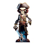 Star Cutouts - Figurine en carton pirate squelette qui tient une épée - Halloween - Haut 164 cm