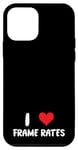 Coque pour iPhone 12 mini I Love Frame Rates - Heart Movies Film TV Game Gamer Gamer