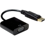 Câble adaptateur Value DisplayPort / vga Fiche mâle DisplayPort, Prise femelle vga 15 pôles 0.15 m noir 12.99.3136 Câbl