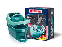 Leifheit Essore-housse Profi XL avec roulettes et pédale d'essorage, seau essoreur pratique compatible avec lave-sol Profi, seau en plastique de 8L