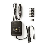 Nedis Universal DC Power Adapters | Biladapter | 24 W | Inspänning: 12 V DC / 24 V DC | 1.5 / 3 / 4.5 / 6 / 7.5 / 9 / 12 V DC | Maximal utgångsström per port: 2.0 A | Svart