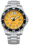 Citizen Men's Yellow Dial Auto Sport Bracelet Watch