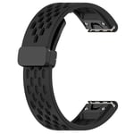 Silikonarmband till Garmin Fenix 5 / 6 / 7 / 8 22mm - Svart