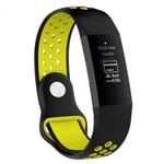 Fitbit Charge 3 breathable bi-color silicone watch band - Black / Yellow