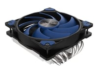 Akasa Alucia H6l - Processorkylare - Låg Profil - (För: Lga1156, Lga1155, Lga1150, Lga1151, Am4, Lga1200) - Värmerör Av Koppar Med Aluminiumflänsar - 120 Mm - Photic Blue