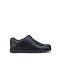 Kickers Mens Fragma Lace Up Shoes Training Sneakers - Black Leather - Size UK 10.5