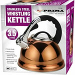 3.5L STAINLESS STEEL WHISTLING KETTLE GAS ELECTRIC CERAMIC HOBS GOLD KETTLE