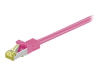 Goobay - Patch-Kabel - Rj-45 (Hane) Till Rj-45 (Hane) - 10 M - Sftp, Pimf - Cat 7 - Halogenfri, Formpressad, Hakfri - Magenta