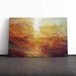 Big Box Art Canvas Print Wall Art J.M.W (Joseph Mallord William Turner) Sun | Mounted & Stretched Framed Picture | Home Decor for Kitchen, Living Room, Bedroom, Multi-Colour, 24x16 Inch