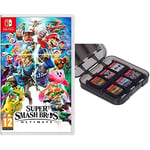 Super Smash Bros - Ultimate (Nintendo Switch) & Amazon Basics Game Storage Case for Nintendo Switch - Black