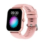 DCU Curved Glass PRO Square Dial Smart Watch i rosa med 1,83" pekskärm, Bluetooth 5.1-anslutning,