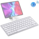 Computer Wireless Keyboard WB-8022 Ultra-thin Wireless Bluetooth Keyboard for iPad, Samsung, Huawei, Xiaomi, Tablet PCs or Smartphones, Ko Language Keys(Silver) (Color : Silver)