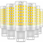 6-pack G9 LED-lampa, Flimmerfri 9W LED-lampor Kylvitt 6000