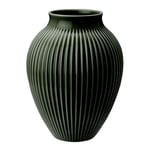 Knabstrup Keramik - Ripple vase 20 cm dark green