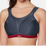 Shock Absorber Sports Bra D+ Classic Size 30F Grey Max High Impact SN109 New