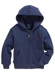 Ralph Lauren Boys Classic Zip Through Hoodie - Navy, Navy, Size S