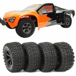 4Pc RC Wheels Tires+7Pcs Spokes Upgrade Set for 1/10 ZD Racing Desert Truck Car