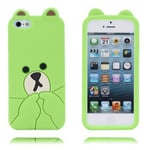 Apple Baby Bear (grön) Iphone 5 & 5s Silikonskal
