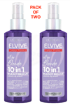 L'Oreal Elvive ALL for BLONDE 10 in 1 Bleach Rescue Spray 150ml X 2- 300ml SALE