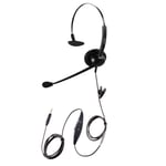 emaiker Mono 3.5mm PC Headset with Noise Cancelling Microphone for Laptop,Cellphone, Lightweight 3.5mm Headphone with inline control for office work from home