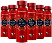 6 Pack Old Spice Captain Deodorant Body Spray With Smooth Fragrance 150ml