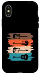 iPhone X/XS Electric And Acoustic Guitars Within Paint Brush Strokes Case