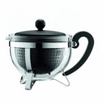 Bodum 1975-01 Chambord Teapot with Coloured Plastic Filter - 1 L, Black