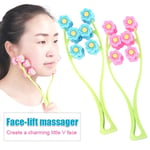 Massage Stick V Face Roller Massager Lifting Neck Tool D Pink 2 In 1