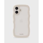 holdit iPhone 16 Plus Skal Wavy Light Beige/Transparent