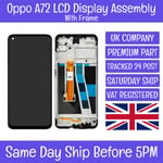 Oppo A72 4G CPH2067 Replacement LCD Screen Display Touch Digitizer Glass + Frame